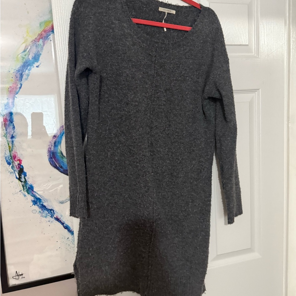 Stitchdrop Textured Gray Sweater